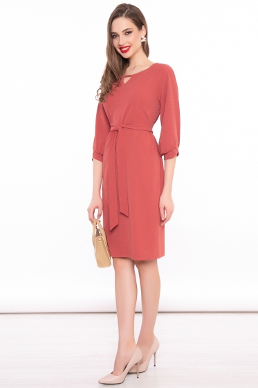 Платье "Венецианская ночь" (коралл) П3040