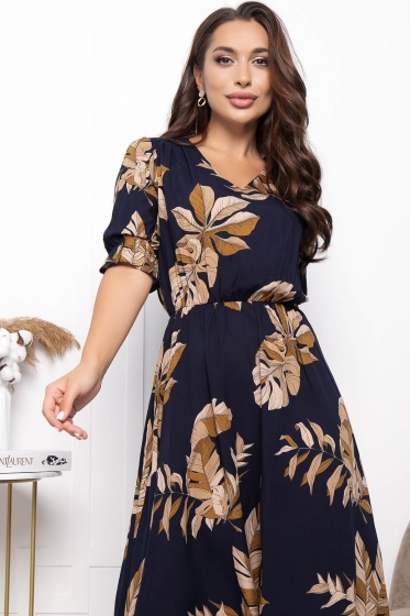 Платье "Ирени" П7334 (темно-синее)