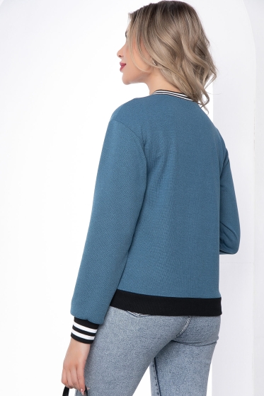 Бомбер "Игра со стилем" (серо-голубой) Б8697