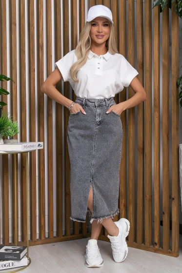 Юбка Италия (серая) Ю13277-4М