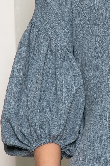 Платье "Пленительная магия" (голубой лен) П3580