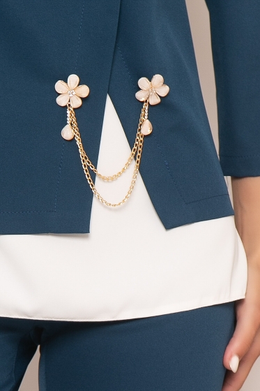 Костюм-тройка "Стефания" (лазурно-синий) К4172