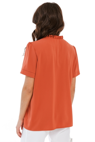 Блуза "Нежная леди" (терракот) Б2268
