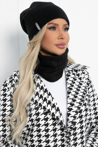 Комплект шапка и снуд Бэлла (черный) ШС34