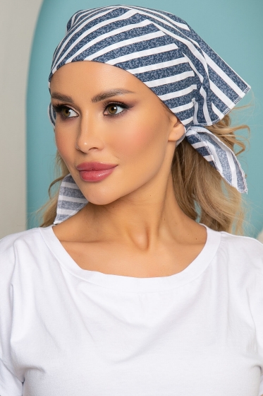 Косынка хлопковая (морская синяя) К4