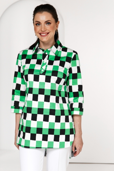 Рубашка "Ириана" (яркая клетка) Б2147