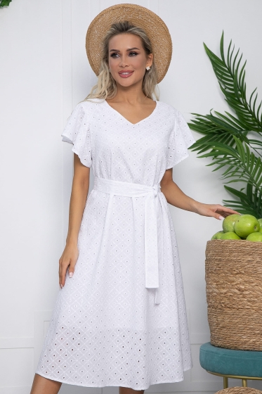 Платье Мелодия любви (белое) П13632-4М