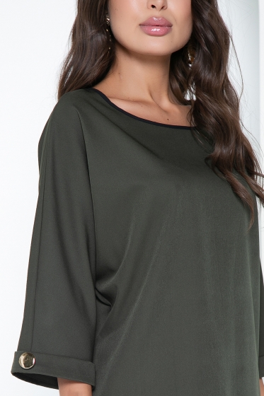 Блуза "Тринити" с пояском (хаки) Б2574