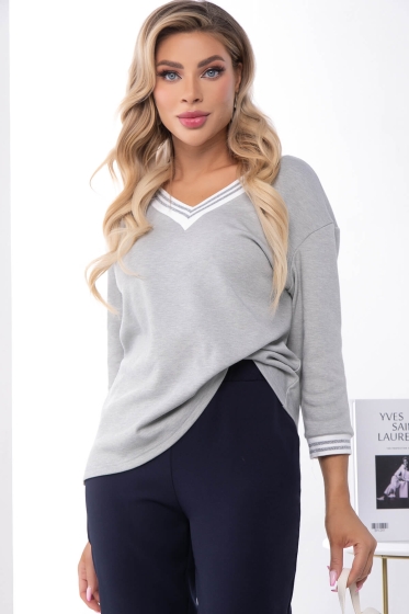 Джемпер "Однажды в Риме" Б7277 (грей)