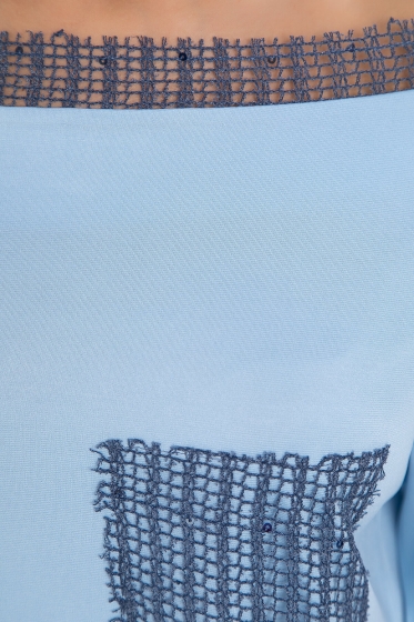 Платье Маниша голубое П10028