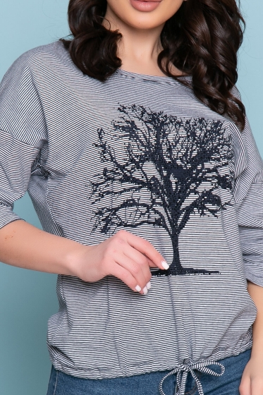 Футболка со стразами (дерево) Б3447