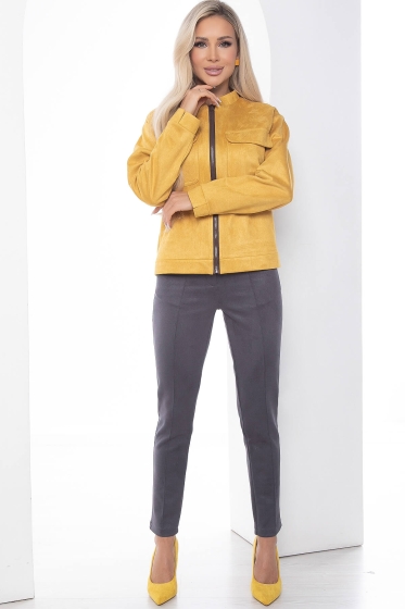 Жакет на молнии Александра (горчица) Б8899