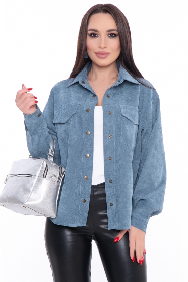 Рубашка "Будь в тренде" (пыльно-голубой) Б3161