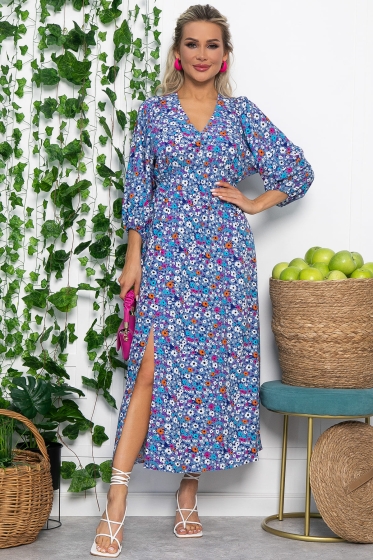 Платье Неповторимая (голубое) П13641-33М