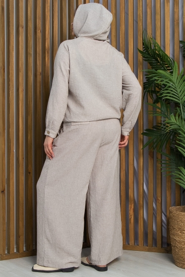 Костюм Летний мотив (бежевый лен) К13280-8М