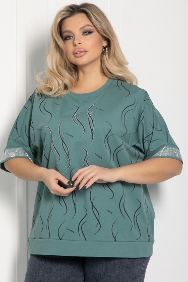 Блуза Симона НЬЮ (олива) Б12590-20