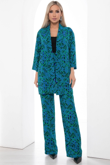 Костюм "Зарина" (сине-зеленый) К9005