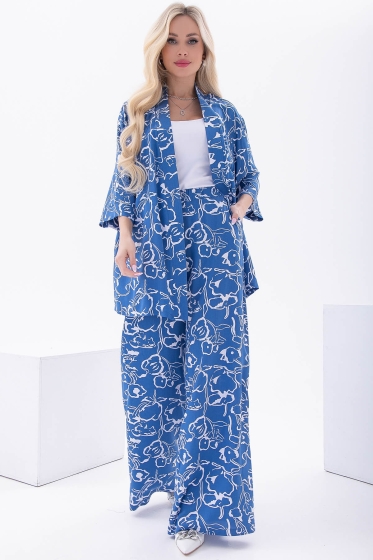 Костюм "Зарина" (джинс/узор) К6004