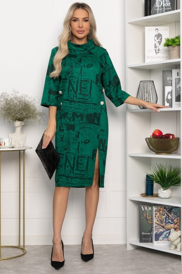 Платье трикотажное Конфетти (зеленое) П14295-18М