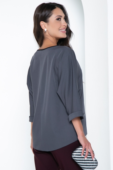 Блуза "Тринити" с пояском (грей) Б2575