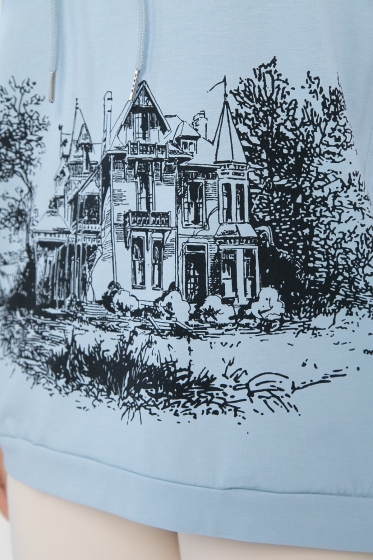 Блуза Мускат (серо-голубая) Б12770-20М