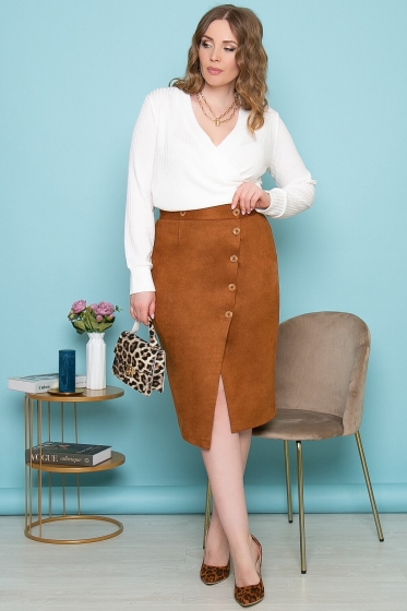 Юбка "Изящный силуэт" (каштан) Ю3266