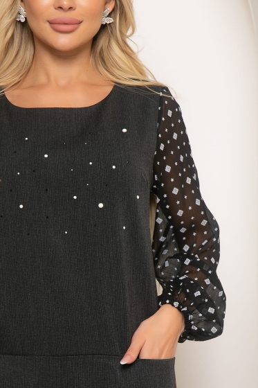 Платье "В ночи" (грей) П4061