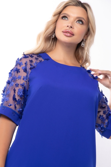 Платье "Дорогое удовольствие" (электрик) П7421