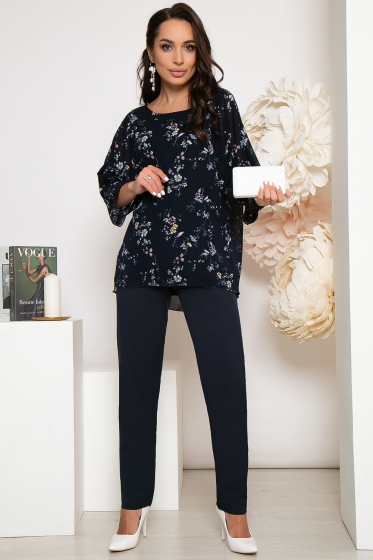 Костюм "Неповторимый шарм" (темно-синий) К3937