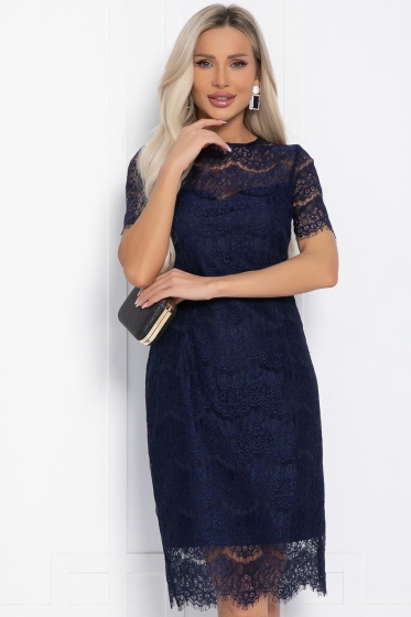 Платье Бритни (темно-синее) П12316-29