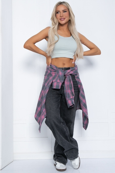 Рубашка Денни НЬЮ (серо-розовая) Б12872-7М