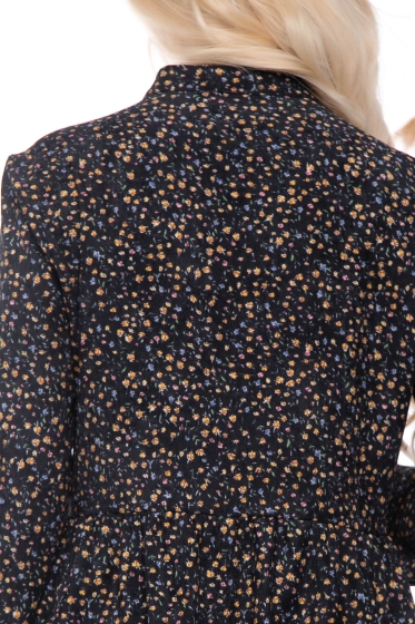 Платье "Игривое настроение" (темно-синее) П7615