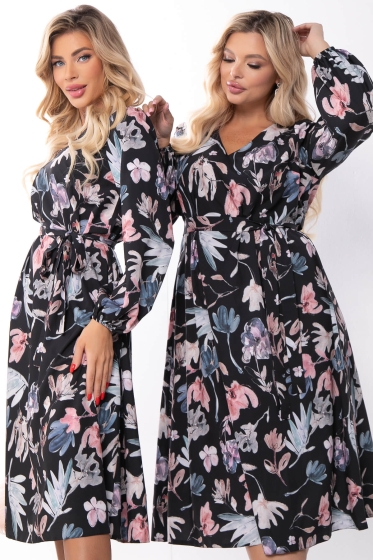 Платье "Надежда" (акварель блэк) НЬЮ П7063