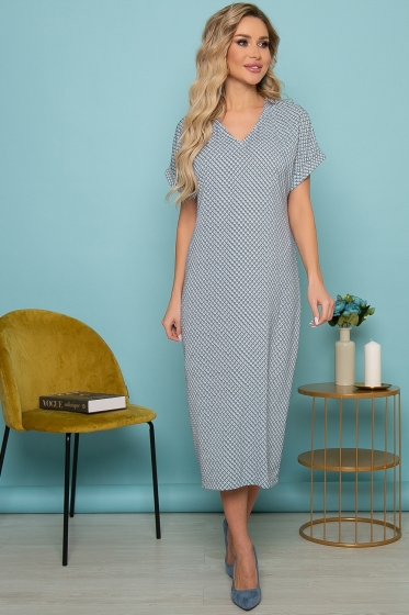 Платье "Герда" (серо-голубое) П3432 capsule