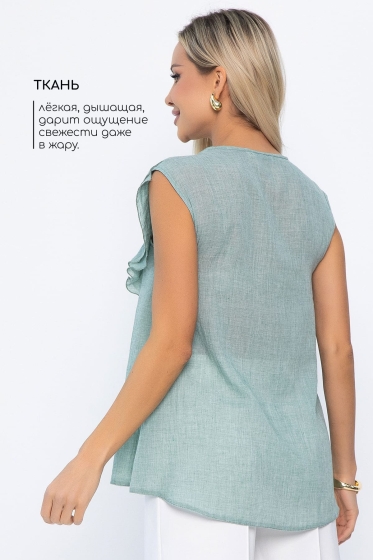 Блуза Поцелуй ветра (светло-зеленая) Б13895-7М