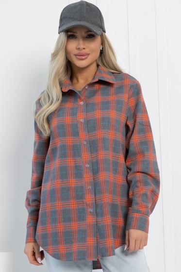 Рубашка Денни (серо-оранжевая) Б13098-7М