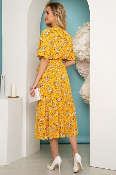 Платье "Лейла" (горчица) П3662