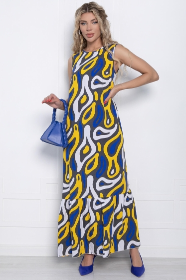 Платье Твой образ макси (мультиколор) П10898