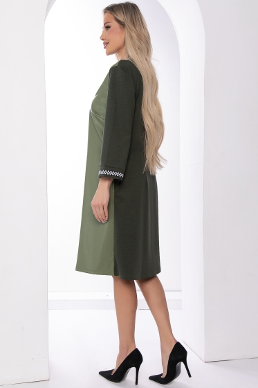 Платье "Эмели" (олива) П8156
