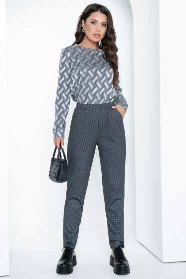 Брюки "Твой день" (мелкая клетка) Б2598