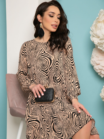 Платье "Воплощение грации" (брауни) П3368