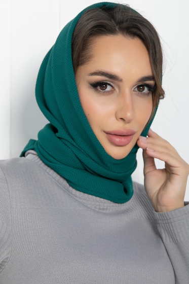 Косынка с подворотом (изумруд) КП23