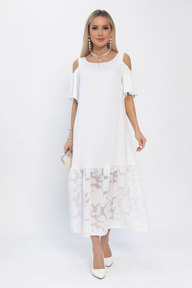 Платье Разбивая сердца (белое) П13350-7М