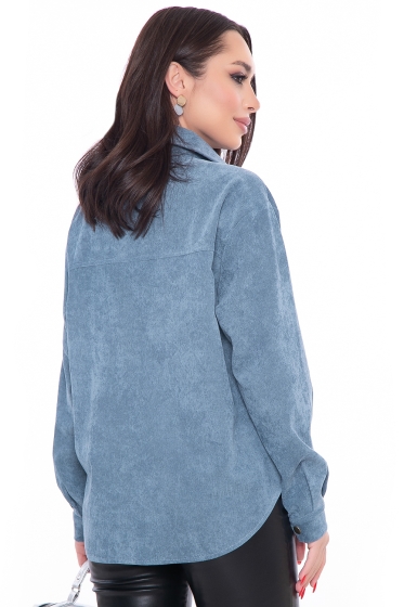 Рубашка "Будь в тренде" (пыльно-голубой) Б3161