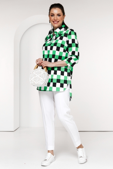 Рубашка "Ириана" (яркая клетка) Б2147