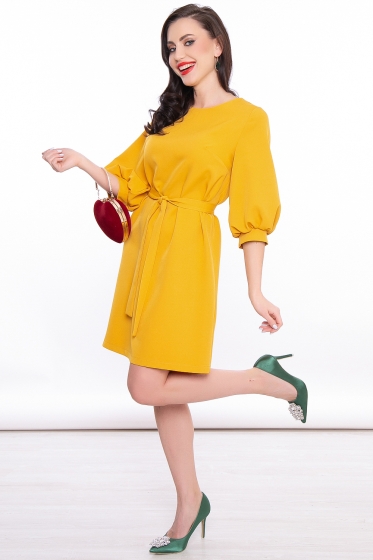 Платье "Клаудия" (горчица) П3063