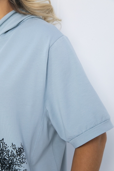 Блуза Мускат (серо-голубая) Б12770-20М