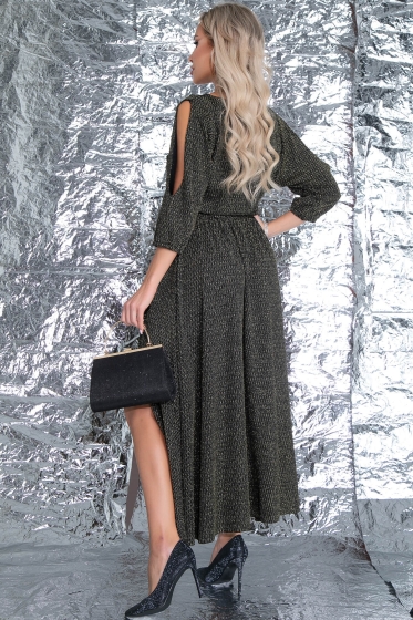 Платье "Танго вдвоём" (черное золото) П7397