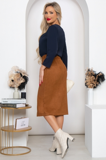 Юбка "Изящный силуэт" (каштан) Ю3266