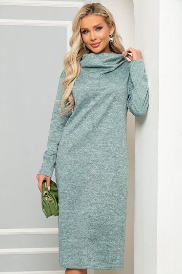 Платье "Стильный мотив" (олива) П4892